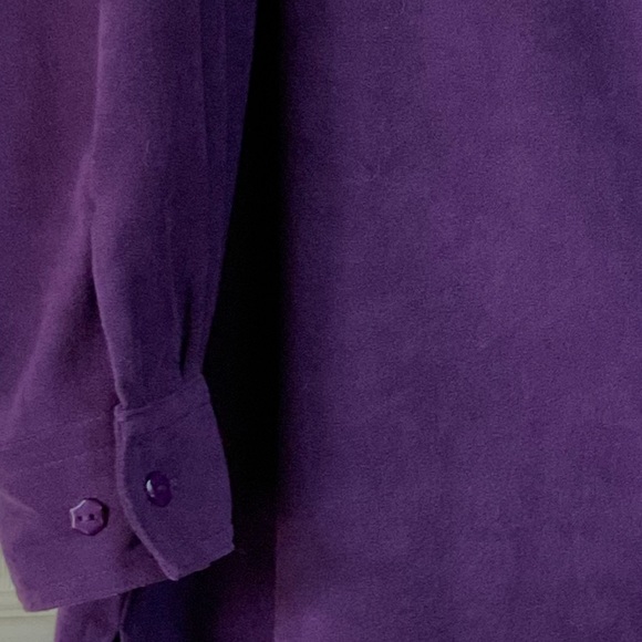 Roaman’s Plus Size Faux Suede Button Down Long Sleeve Shirt 1X - Picture 9 of 16